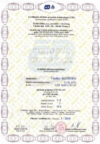 Certifikát NDT - VT2